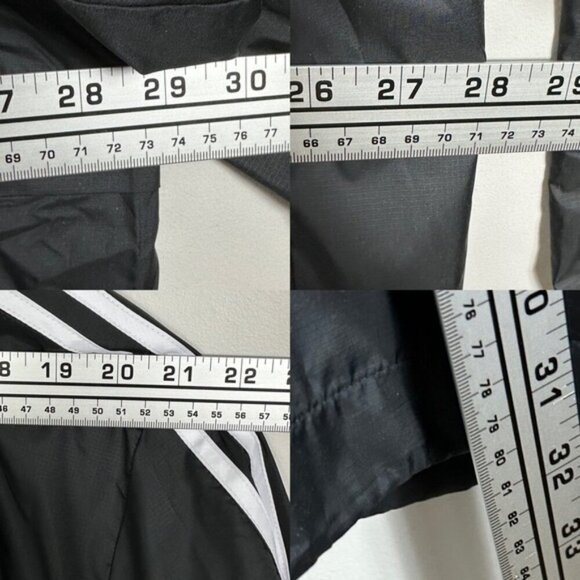 NEW Adidas Black Essentials 3-Stripes Woven Windbreaker Jacket 2XL Lightweight - Picture 13 of 15
